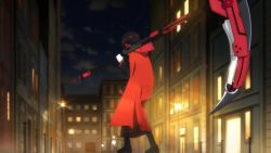 animated anime_screenshot boots dress fighting gothic_lolita grey_eyes lolita_fashion ruby_rose rwby rwby_ice_queendom scythe sound tagme video weapon