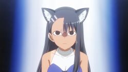 anal_beads anal_tail animal_ears animated anime_screenshot areola_slip black_hair breasts butt_plug cat_ears cat_girl cat_gloves cat_tail cosplay dancing fake_tail gamou_maki highres ijiranaide_nagatoro-san mascot_costume microskirt nagatoro_hayase nipple_slip nipples no_bra no_panties peppymcfalco_(editor) pleated_skirt pussy pussy_peek school sex_toy skirt sound tagme tail tan tanline third-party_edit underboob video