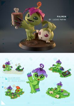 Rule 34 | absurdres, alraumon, digimon, digimon (creature), dokunemon, flower, highres, modokibetamon, monster girl, palmon, petals, plant girl, sharp teeth, tanemon, teeth