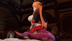 1boy 1girl 3d ahoge animated ass braid breasts cheek_bulge cum cum_in_mouth cum_on_body cum_on_tongue dragon_girl dragon_horns dragon_tail facial fellatio handjob hetero highres hololive horns kiryu_coco large_breasts long_hair open_mouth oral orange_eyes orange_hair penis phaazepaz single_braid sound tail tailjob tongue tongue_out video virtual_youtuber