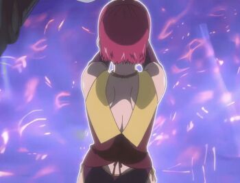 00s 1girl 2007 animated animated_gif ass attack bare_shoulders bead_necklace beads bible_black bible_black_new_testament bouncing_breasts breasts car cleavage energy energy_weapon jewelry long_sleeves mature_female monk motor_vehicle necklace nun red_hair religious revealing_clothes shin_bible_black short_hair stepping tagme takashiro_hiroko tight_clothes wide_hips