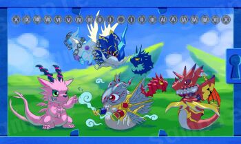 Rule 34 | amon (digimon), digimon, digimon (creature), four great dragons, goddramon, holydramon, horns, looking at another, megidramon, qinglongmon, tail, umon (digimon), wings