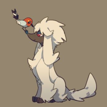 2others animal animal_focus animal_on_head bird bird_on_head bird_tail bird_wings expressionless eye_contact fletchling floppy_ears fluffy furfrou gen_6_pokemon grey_background grey_feathers half-closed_eyes looking_at_another milycat multiple_others nintendo no_humans on_head orange_feathers perching pokemon pokemon_(creature) red_eyes simple_background sitting tail white_fur wings