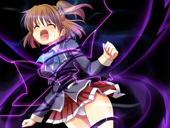 1girl arle_nadja bdsm bondage bound electricity madou_monogatari panties puyopuyo school_uniform sweetsprite tagme tentacles underwear