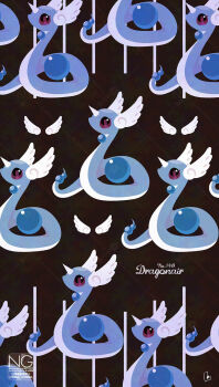 character_name dragon dragonair gen_1_pokemon head_wings highres horns meme_(sleepsheep) nintendo no_humans pokemon pokemon_(creature) pokemon_focus single_horn star_(symbol) star_in_eye symbol_in_eye wings