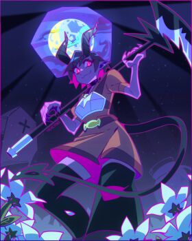 1girl bad_tag claws demi_(lunacid) demon_girl demon_horns demon_tail female_focus helmet hexlyng highres horns lunacid red_eyes tagme tail video_game