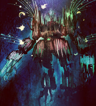 abstract densetsu_kyojin_ideon ideon mecha robot sokore tagme