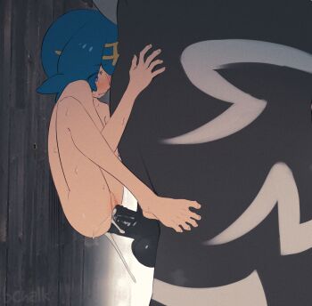 1boy 1girl age_difference animal_penis belly_riding bestiality blue_eyes blue_hair blush butterchalk clenched_teeth completely_nude cum cum_in_pussy erection feet flat_chest gen_5_pokemon hairband hetero highres horse horse_penis lana_(pokemon) large_penis legs loli looking_at_penis nintendo nipples nude penis pokemon pokemon_sm pokephilia sex short_hair surprised teeth testicles thighs toes vaginal veins veiny_penis zebstrika