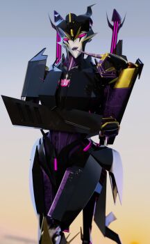 1girl 3d absurdres airachnid blender_(medium) decepticon finger_to_mouth fingernails helmet highres humanoid_robot purple_eyes purple_lips robot robot_girl sharp_fingernails smitty34 solo transformers transformers_prime wide_hips