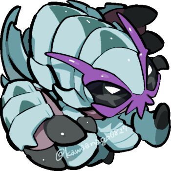 antennae chibi chibi_only claws commentary_request full_body gen_7_pokemon golisopod kawaanago lowres nintendo no_humans pokemon pokemon_(creature) pokemon_focus solo transparent_background twitter_username