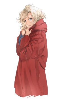 Rule 34 | blonde hair, blue eyes, coat, female focus, h (nxbfn779), metal gear (series), metal gear solid: peace walker, paz ortega andrade, solo, wet