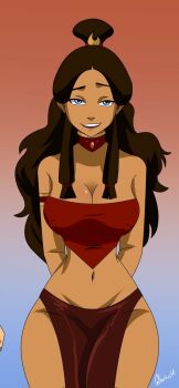 avatar:_the_last_airbender avatar_legends blue_eyes breasts brown_hair dark_skin ghostlessm katara large_breasts