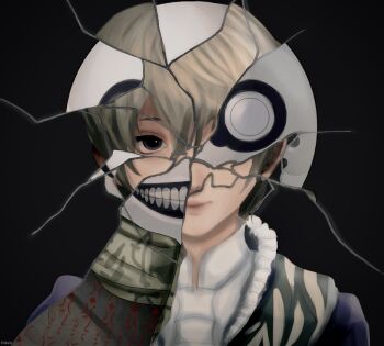 aiokosaio brown_hair emil_(nier) highres machine_(nier) monster_boy nier nier:automata nier_(series) robot