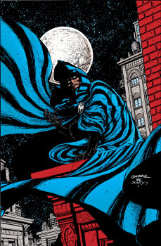 1boy absurdres aqua_hood black_background blue_hood blue_hoodie bodysuit brick building city cityscape cloak cloak_(marvel) dark-skinned_male dark_skin full_moon grey_bodysuit highres hood hooded_cloak hoodie kerry_gammill marvel moon night outdoors rooftop scenery sky skyline snowflake_ornament solo solo_focus spider-man_(series) squatting star_(sky) starry_sky terry_austin very_dark_skin western_comics_(style) white_eyes window