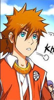 1boy happy male male_focus manga_page nie_li one_boy orange_hair shorts tales_of_demons_and_gods