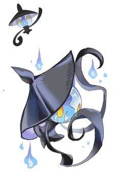 bairizuomeng blue_fire chandelier commentary english_commentary fire floating full_body gen_5_pokemon ghost highres lampent looking_at_viewer nintendo no_humans pokemon pokemon_(creature) pokemon_focus reference_inset simple_background solo white_background yellow_eyes