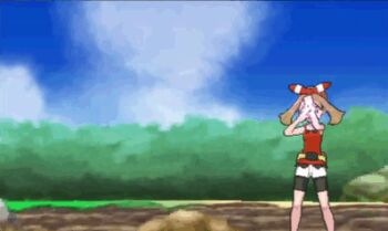 00s 10s 1girl 3d animated animated_gif armpits backpack bag bandana bare_shoulders belt bike_shorts blue_eyes blush bow breasts brown_hair collarbone fanny_pack female_focus fingernails gen_3_pokemon hair_bow hair_ribbon hairband handbag hip_focus lowres may_(pokemon) may_(pokemon_oras) mega_pokemon mega_sableye nail_(hardware) nintendo open_mouth outstretched_arms pokemon pokemon_(creature) pokemon_oras pokemon_rse red_shirt ribbon sableye shirt short_hair shorts sketch sleeveless small_breasts smile solo spread_arms tongue wristband