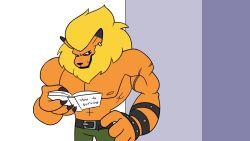 animated belt digimon goggles goggles_on_head highres jaiden_(jaiden_animations) jaiden_animations leomon meme nintendo reading super_smash_bros. video
