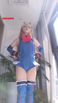 1boy animated cosplay crossdressing crossdressing_(mtf) dead_or_alive highres male_focus marie_rose marie_rose_(cosplay) penis solo tagme trap video