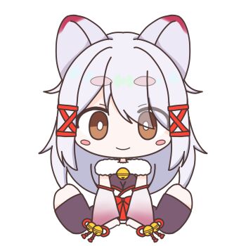 Rule 34 | 1girl, animal ears, artist request, black bodysuit, body freckles, bodysuit, bow, breasts, chibi, commentary, commission, english commentary, fox ears, fox girl, fox tail, freckles, frills, fur collar, gohei, hair between eyes, hair bow, hair ornament, hair ribbon, highres, indie virtual youtuber, japanese clothes, kagari kitsune, large breasts, long hair, long sleeves, messy hair, multicolored hair, nontraditional miko, pink hair, red ribbon, ribbon, sidelocks, simple background, skeb commission, skirt, sleeves past fingers, sleeves past wrists, slit pupils, solo, tail, virtual youtuber, white hair, yellow eyes