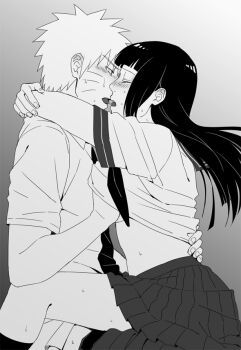 1boy 1girl after_kiss alternate_universe blush closed_eyes commentary_request facial_mark hal_(sakurajam) hetero hyuuga_hinata implied_sex long_hair naruto_(series) naruto_shippuuden necktie open_mouth partial_commentary pleated_skirt saliva saliva_trail school_uniform serafuku skirt suspended_congress sweat tears tongue uzumaki_naruto whisker_markings