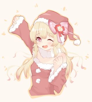 1girl alternate_costume bad_id bad_twitter_id bare_shoulders chaos_marie_(grimms_notes) christmas grimms_notes highres komaki0769 solo