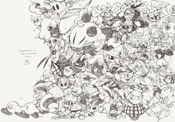 2boys 6+girls :o absolutely_everyone adeleine afterimage angel_wings angry_scarfy animal animal_ears animal_hands anniversary annoyed apple armor ascot axe_knight_(kirby) bag baku_(baku325) bandaid bandaid_on_head bandana bandana_waddle_dee beak beanie belt_buckle belt_collar beret bird black_sclera blush_stickers boots bronto_burt brooch broom broom_riding buckle buttons cape captain_vul carrying_over_shoulder character_name chuchu_(kirby) claws claycia clenched_hand closed_eyes closed_mouth clothed_animal collar collared_cloak collared_dress collared_shirt colored_sclera commentary_request coo_(kirby) covered_mouth crystal dark_crafter dark_matter_(kirby) dark_matter_blade dark_meta_knight dark_mind dark_nebula daroach dated demon_wings disembodied_hand drawcia dress dual_persona ear_covers elline_(kirby) english_text everyone expressionless extra_eyes facial_hair fairy fairy_wings father_and_daughter fish flying food fruit fur-trimmed_robe fur-trimmed_sleeves fur_trim galacta_knight galaxia_(sword) gear_print gloves gooey_(kirby) greyscale grin gryll_(kirby) hair_over_eyes hair_ribbon hairband halo hammer hamster hand_on_hand hand_on_own_head hat hawk helmet high_collar highres holding holding_bag holding_crystal holding_hammer holding_hands holding_javelin holding_mace holding_paint_palette holding_paintbrush holding_polearm holding_sword holding_weapon horns huge_weapon japanese_clothes javelin_knight jester_cap jewelry kimono kine_(kirby) king_d-mind king_dedede kirby kirby_(series) kracko long_hair long_skirt long_sleeves long_tongue mace mace_knight magolor marx_(kirby) mask max_profitt_haltmann meta_knight military_hat miniskirt miracle_matter monochrome motion_lines mouse_(animal) multiple_boys multiple_girls mustache necklace nervous_sweating nightmare_(kirby) nintendo no_mouth one-eyed one_eye_closed open_mouth over_shoulder owl paint_palette paintbrush pauldrons pencil_skirt plaid_clothes plaid_dress pointing pointing_at_another pointy_boots pointy_nose polearm polka_dot_headwear pom_pom_(clothes) pom_pom_beanie ribbon ribbon_(kirby) rick_(kirby) robe sabaton sailor_hat sailor_waddle_dee sarashi scarf scarfy shadow_kirby sharp_teeth shirt shooting_star_(symbol) short_hair shoulder_armor signature sitting skirt smile socks solid_eyes solid_oval_eyes spider_web_print spiked_hair spikes spread_wings squeak_(kirby) star_(symbol) star_dream straight_hair striped_clothes striped_headwear sunglasses susie_(kirby) sweat sword tac_(kirby) taranza tearing_up teeth thick_eyebrows tongue top_hat traditional_halo traditional_media tree triangle_print triangular_eyewear trident trident_knight two-tone_headwear v-shaped_eyes very_long_hair walking weapon weapon_over_shoulder whispy_woods wide-eyed wings witch_hat worm wrist_cuffs zero_(kirby) zero_two_(kirby)