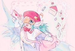 Rule 34 | 1girl, digimon, digimon (creature), female focus, hat, heart, mask, musical note, solo