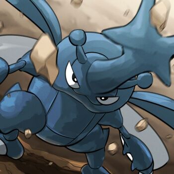 absurdres gen_2_pokemon heracross highres looking_at_viewer nintendo no_humans pokemon pokemon_(creature) solo spicyichizo