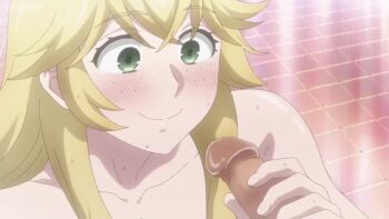 1boy 1girl animated between_breasts blonde_hair blush bouncing_breasts breast_sucking breasts breasts_out face_between_breasts fellatio head_between_breasts huge_breasts julia_mckenzie moaning nipples nude ookii_onnanoko_wa_suki_desu_ka? oral orgasm penis pussy tachibana_souta tagme taller_female tongue uncensored vaginal video