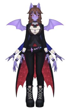 Rule 34 | absurdres, alternate costume, animal ears, arthropod girl, bat ears, bracelet, brown hair, bug, butler, colored sclera, colored skin, crossdressing, crossdressing (ftm), dante will, dante will (butler), dante will (spider), extra arms, extra eyes, female butler, fingernails, fishnet gloves, fishnets, formal clothes, gloves, highres, holding, insect girl, jacket, jewelry, long sleeves, momoberiart, monster girl, neobaka, ohwasuy, ponytail, purple skin, sharp fingernails, shirt, spider, spider girl, spider web print, spiked bracelet, spikes, suit, vest, white shirt, wings