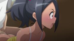 1boy 1girl anal animated anus ass ass_focus black_hair bottomless breasts camisole close-up constricted_pupils deep_penetration geewhy guided_penetration hetero highres indoors interior large_penis legs loli looking_back lying naughty_face on_stomach ore_no_imouto_ga_konna_ni_kawaii_wake_ga_nai penis ponytail prone_bone pussy ria_hagry sex_from_behind small_breasts smile surprised tagme thighs uncensored video wide-eyed