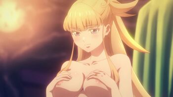 1boy 5girls abs amber_idonokan animal_ears animated anime_screenshot bed black_hair black_thighhighs blonde_hair blue_eyes blue_hair blush bouncing_breasts breasts cat_ears cat_girl closed_eyes collarbone completely_nude dark-skinned_female dark_skin dragon_girl dragon_horns elf feet green_eyes groin hands_on_own_cheeks hands_on_own_chest hands_on_own_face harem highres horns jewelry kekkon_yubiwa_monogatari large_breasts long_hair multiple_girls muscular muscular_male navel nephrites_lomka nipples no_bra nonaka_himeno nude on_bed panties pointy_ears pubic_tattoo red_panties ring saphir_maasa satou_haruto short_hair sound stomach tagme tattoo thighhighs thighs topless_female underwear video wedding_ring white_hair wide_hips