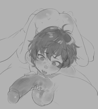 1boy 1girl 69 age_difference ahoge arcane:_league_of_legends ass back_dimples bare_shoulders blush body_blush completely_nude dimples_of_venus erection face_in_ass female_focus girl_on_top grabbing_another&#039;s_ass grabbing_another&#039;s_leg greyscale groping hetero highres huge_penis imminent_cunnilingus imminent_fellatio isha_(arcane) kneeling large_penis league_of_legends loli looking_at_another looking_at_penis looking_down lying median_furrow messy_hair monochrome nose_blush nude okymir older_male_and_younger_female on_back open_mouth penis penis_awe penis_grab short_hair simple_background size_difference sketch spread_legs spreading_another&#039;s_ass sweat teeth testicles tooth_gap top-down_bottom-up tsurime upper_teeth_only veins veiny_penis