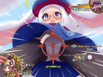 ! !! !? 12tailsonline 2girls ass between_legs black_fur blue_dress blue_eyes blue_sky blush body_fur bow bow_panties cameltoe clitoral_hood clitoris cloud colored_skin dress english_text from_below furry furry_female giant giantess gluteal_fold health_bar imminent_death japanese_text legs looking_at_viewer motion_lines multicolored_skin multiple_girls navel open_mouth panties parted_bangs patterned_clothing pov powering_up pussy pussy_juice rabbit_(12tailsonline) rabbit_ears rabbit_girl roomie.parn round_eyewear see-through_clothes see-through_panties shocked_pupils short_hair simple_background sky speed_lines spread_legs status_effect surprised target thighs turtleneck two-tone_fur two-tone_skin uncensored underwear upskirt user_interface very_long_ears video_game view_between_legs wavy_mouth white_hair white_panties
