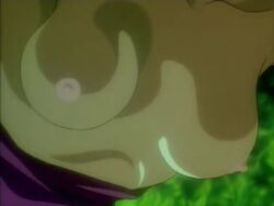 1990s_(style) 1993 1girl amano_megumi_(urotsukidouji) animated audible_speech bare_shoulders black_hair bouncing_breasts breasts breasts_out chojin_(urotsukidouji) closed_eyes dark-skinned_female dark_skin doggystyle earrings english_audio green_hair jewelry lowres medium_breasts monster nipples rape restrained retro_artstyle sex sex_from_behind short_hair sound tagme undead upside-down urotsukidouji video