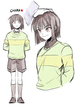 1girl 1other ambiguous_gender arms_behind_back brown_hair brown_shorts chara_(undertale) croquis2025 english_text green_sweater headpat highres looking_to_the_side red_eyes shorts smile socks sweater toriel undertale utdr_(toby_fox) white_background