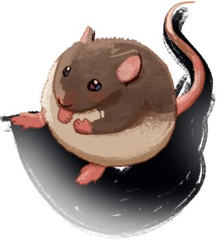 Rule 34 | angela he, animal focus, blush, from above, full body, looking at viewer, mouse (animal), no humans, non-web source, official art, painterly, shadow, sitting, stop burying me alive beautiful!, transparent background