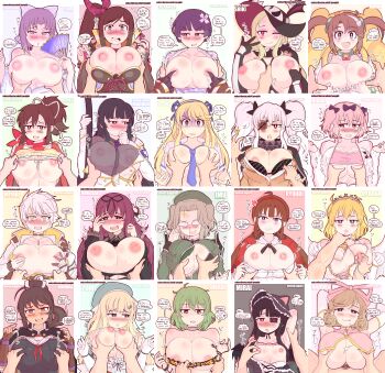 6+girls absurdres ahoge animal_ears armor armpits asuka_(senran_kagura) back_ribbon backpack bag bandaged_arm bandages bell belt beret bikini bikini_top_lift bikini_top_only black_hair blazer blonde_hair blood blue_eyes blue_hair blush bonnet border bow bra breasts breasts_out brown_eyes cape cat_ears choker clothes_lift clothes_pull collar covering_nipples covering_own_mouth covering_privates cum dress drooling english_text everyone eyepatch fang flower flower_on_head forehead frown gauntlets glasses gloves goth_fashion grabbing_another&#039;s_breast green_eyes green_hair grey_hair groping hair_ornament hair_ribbon hairband hairclip hand_fan haruka_(senran_kagura) hat heterochromia hibari_(senran_kagura) highres hikage_(senran_kagura) homura_(senran_kagura) huge_breasts ikaruga_(senran_kagura) imu_(senran_kagura) jacket jersey jewelry katsuragi_(senran_kagura) large_breasts long_hair medium_breasts messy_hair military military_uniform minori_(senran_kagura) mirai_(senran_kagura) miyabi_(senran_kagura) multiple_girls murakumo_(senran_kagura) murasaki_(senran_kagura) necklace nipple_stimulation nipple_tweak nipple_tweak_through_clothes nipples no_bra nosebleed one_eye_closed open_mouth paizuri paizuri_under_clothes penis pinching pink_hair pongldr ponytail pov pubic_hair purple_eyes purple_hair ribbon robe ryoubi_(senran_kagura) ryouna_(senran_kagura) scared scarf school_uniform scolding self-upload senran_kagura shiki_(senran_kagura) shirt shirt_lift shirt_pull short_hair side_ponytail simple_background small_breasts smile speech_bubble sports_bra sportswear squeezing standing straight_hair strapless strapless_bra sweater sweater_vest swimsuit sword tan tattoo through_clothes tiara tomboy tongue tongue_out torn_clothes torn_dress trembling twintails unbuttoned unbuttoned_shirt underboob underwear unusual_pupils weapon white_border white_hair wings wink yagyu_(senran_kagura) yellow_eyes yomi_(senran_kagura) yozakura_(senran_kagura) yumi_(senran_kagura)
