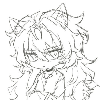 1boy animal_ears chibi chibi_only child chinese_commentary closed_mouth gangbang genderswap genderswap_(mtf) group_sex hair_between_eyes highres long_hair long_sleeves looking_at_viewer original shirt simple_background tail translated user_fayp5532 white_background