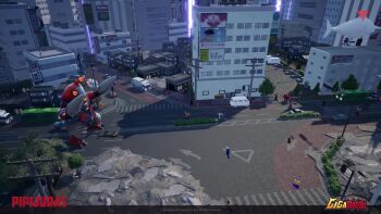 6+others alien alternate_color animated antennae audible_music billboard black_hole blue_hair blue_sky bowl bridge building bush car character_name cherry_blossoms city cloud compound_eyes copyright_name day debris deflect destruction dual_persona elemental_(creature) energy energy_ball energy_barrier english_text extendable_limbs extra_eyes fire food gas_station giant giant_monster gigabash glowing glowing_veins gorogong horns japanese_text kaiju lava lava_elemental monster motor_vehicle multiple_others neon_trim no_pupils noodles overpass parking_lot passion_republic_games pincers pipijuras power_lines road rock_elemental rubble sign sky skyscraper sound space_monster stairs street supervillain tail tree truck tusks veins video woolley