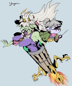 Rule 34 | absurdres, baba yaga (mythology), babamon, digimon, digimon (creature), highres, orb, oridigi, original, puppet, solo