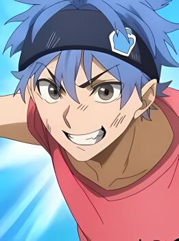 1boy blue_hair dead_account enishiro_souji grey_eyes
