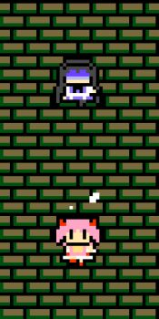 10s akemi_homura ezakishii kaname_madoka lowres mahou_shoujo_madoka_magica pixel_art