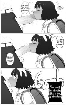 1boy 1girl efisher34 english_text erection father_and_daughter fellatio greyscale hand_on_another&#039;s_head highres incest loli monochrome oral original parent_and_child penis school_uniform testicles