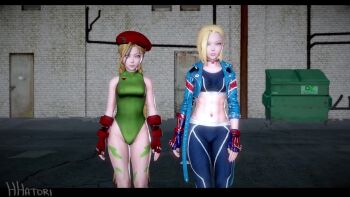 1girl 3d abs animated antenna_hair audible_music beret blonde_hair blue_eyes bodypaint braid breasts cammy_white covered_navel facial_scar fingerless_gloves gloves green_leotard hanzohatori harness hat highleg highleg_leotard highres honey_select impossible_clothes impossible_leotard leotard long_hair looking_at_viewer medium_breasts red_gloves red_headwear scar scar_on_cheek scar_on_face solo sound street_fighter street_fighter_6 tagme thong_leotard twin_braids video walking