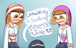 3girls animated asphyxiation black_hair brown_eyes dark-skinned_female dark_skin drowning gamou_maki hair_ornament ijiranaide_nagatoro-san long_hair multiple_girls nagatoro_hayase orange_hair panties shoes skirt speech_bubble tagme toilet underwater underwear video wedgie wet yoshi_(nagatoro)