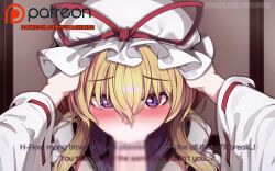 1futa 1girl :&gt;= animated ascot audible_speech blinking blonde_hair blur_censor blush bouncing_breasts bow breasts censored cum cum_in_mouth cum_overflow cumdrip deep_penetration deepthroat dress ejaculation erection fellatio female_ejaculation fucked_silly futa_with_female futanari futanari_pov grabbing_another&#039;s_hair hakurei_reimu hands_on_another&#039;s_head hat hat_ribbon head_grab henkawa highres holding_another&#039;s_hair irrumatio japanese_audio large_breasts large_penis licking licking_penis live2d long_hair long_sleeves looking_at_viewer moaning mob_cap mutual_orgasm navel nipples oral orgasm penis pov purple_tabard pussy pussy_juice red_bow ribbon rolling_eyes saliva sex socks sound spread_legs subtitled sweat tabard tagme testicles touhou video yakumo_yukari yellow_ascot