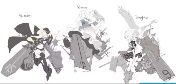 Rule 34 | 3girls, aircraft, azur lane, bald eagle, bikini, bird, black bikini, black gloves, blonde hair, blue flower, blue rose, buckle, checkered clothes, chinese commentary, commentary request, concept art, dress, eagle, enterprise (azur lane), flower, full body, gloves, hair ribbon, hand on own hip, hornet (azur lane), jacket, long sleeves, multiple girls, official art, pantyhose, ribbon, rigging, rose, samail, skirt, swimsuit, thighhighs, twintails, undressing, white background, white hair, yorktown (azur lane)