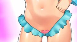 1girl animal_ears animated blue_skirt bow bowtie brown_eyes brown_hair close-up closed_mouth collared_shrug commentary cowboy_shot cross-laced_clothes cross-laced_sleeves fake_animal_ears flat_chest hadacra hair_bow hand_on_own_hip head_tilt heart_maebari heart_pasties idolmaster idolmaster_cinderella_girls loli long_hair long_sleeves looking_at_viewer maebari microskirt navel pasties pink_bow pink_bowtie rabbit_ears reverse_bunnysuit reverse_outfit shrug_(clothing) skirt smile solo stomach symbol-only_commentary tachibana_arisu tagme two_side_up v video white_shrug yellow_eyes